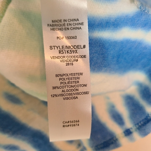 Splendid Scoop Neck White Tie Dye Sweatshirt Large NWT - Picture 9 of 9